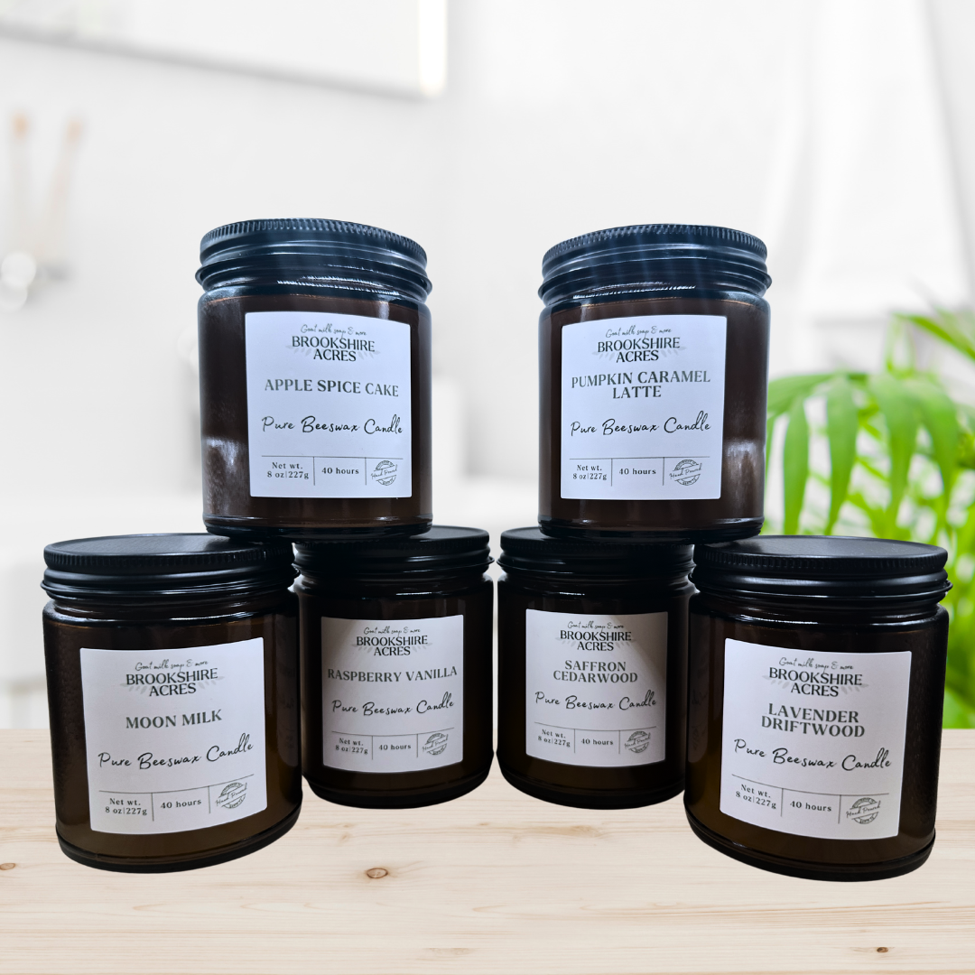 Lavender Driftwood Beeswax Candle