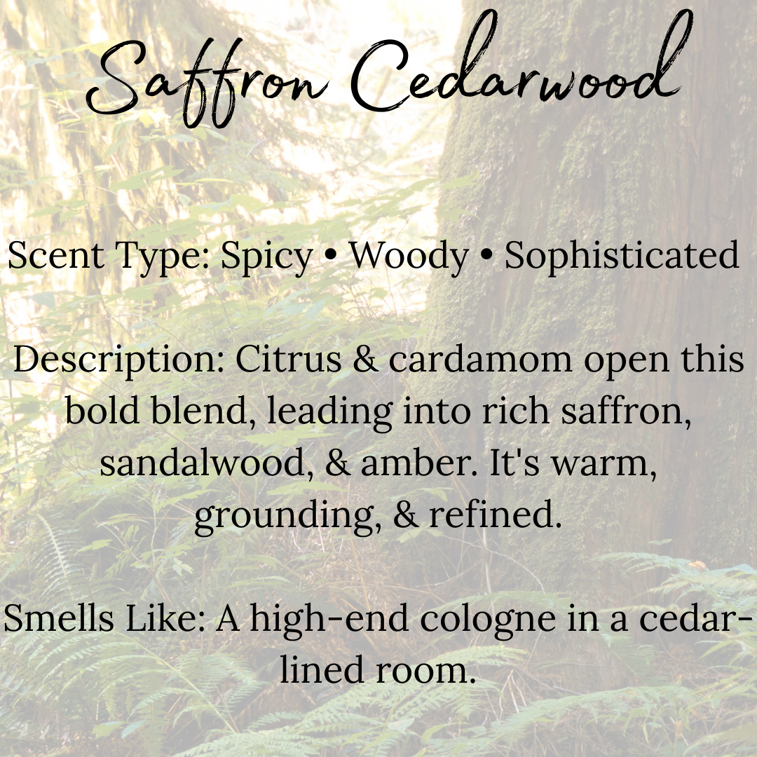 Saffron Cedarwood Beeswax Candle