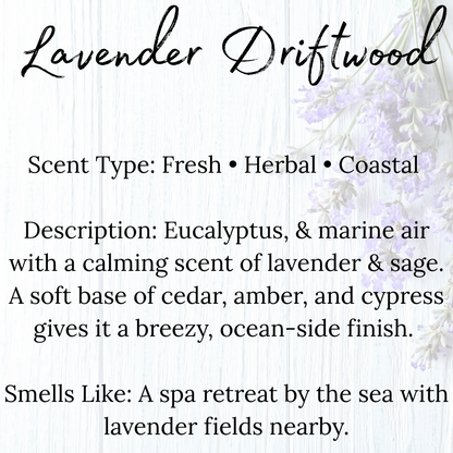 Lavender Driftwood Beeswax Candle