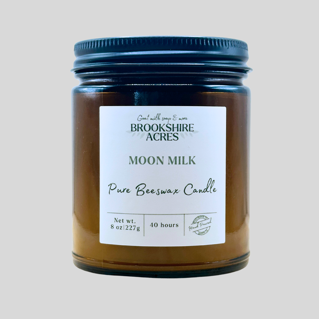 Moon Milk Beeswax Candle