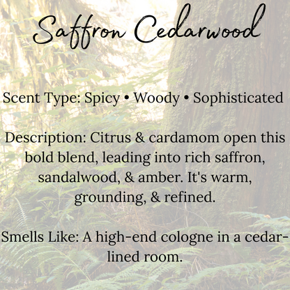 Saffron Cedarwood Beeswax Candle